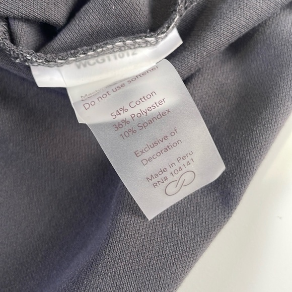 NWT Calia Pique Puff Sleeves Polo T-Shirt XXL Carbon Gray 3/4 Button Down Golf - Picture 13 of 16